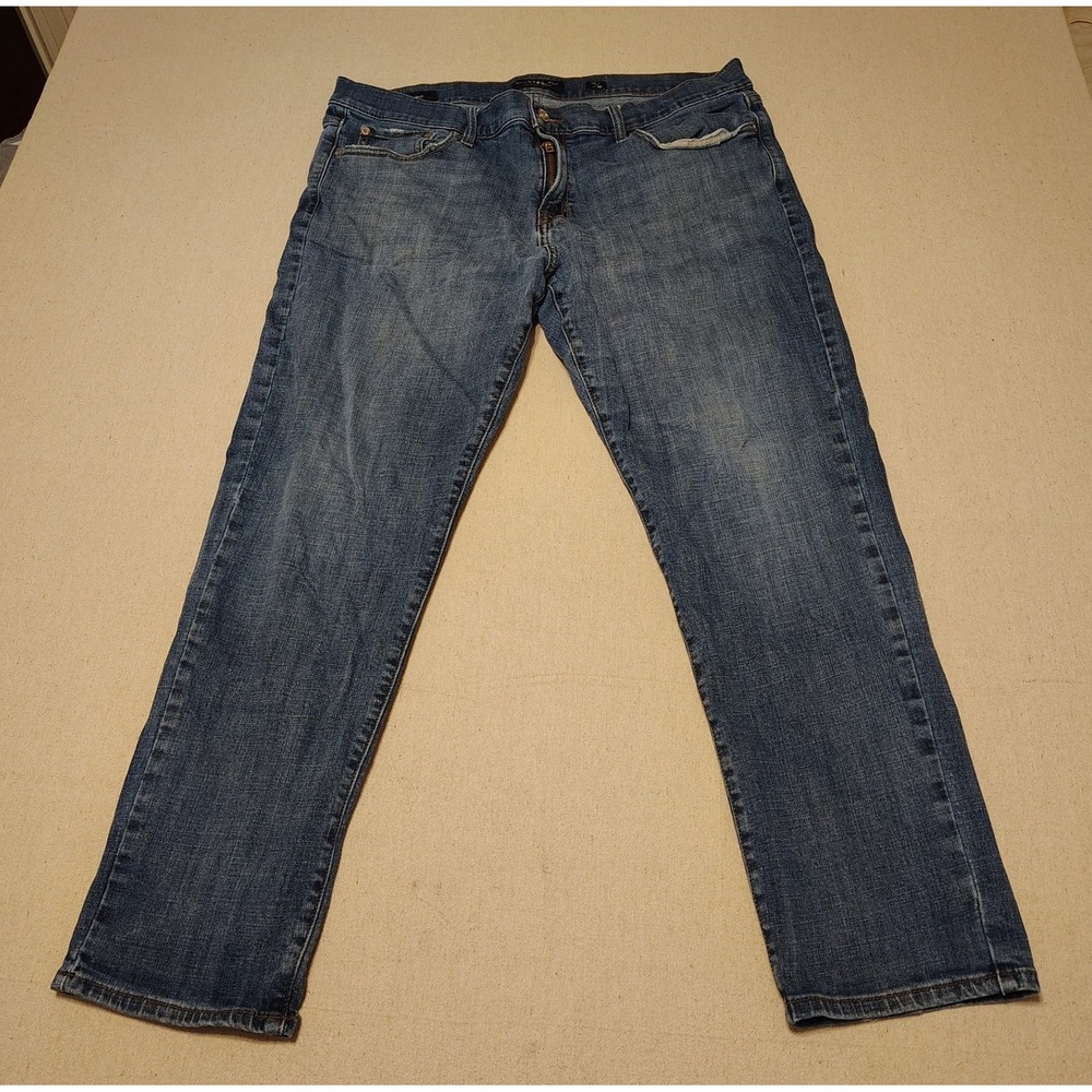 Lucky Brand 221 Straight Leg Jeans Mens 40x30 Medium Wash Denim Distressed O